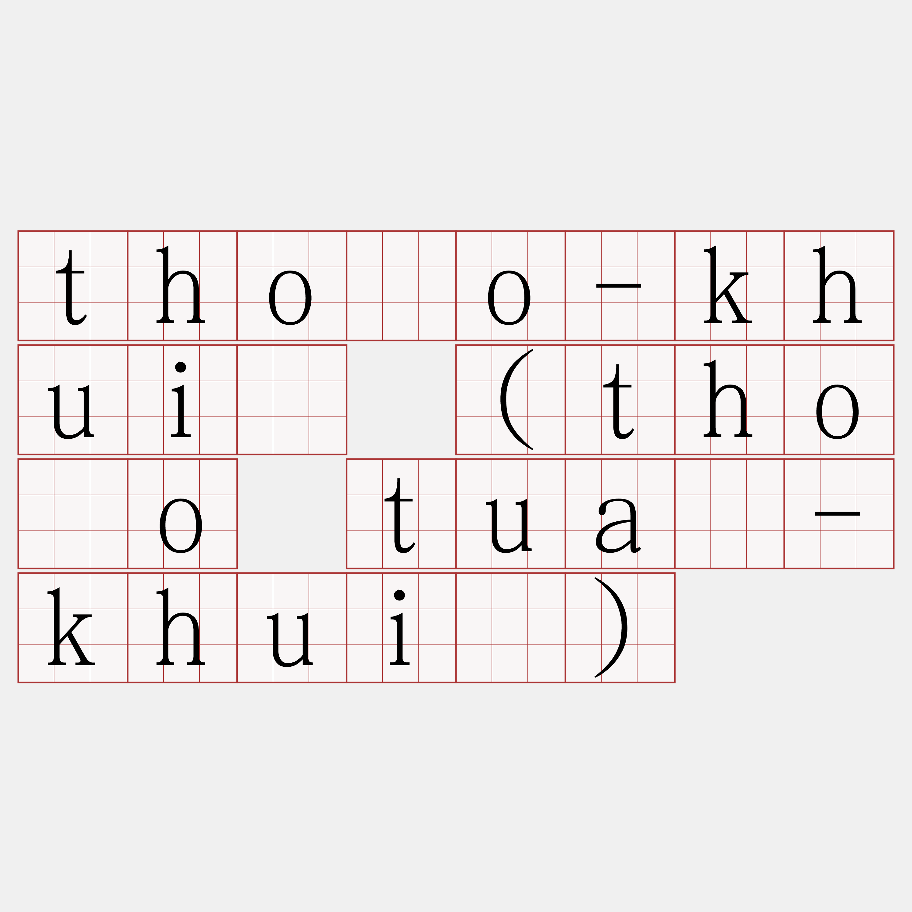 thóo-khuì (thóo tuā-khuì)